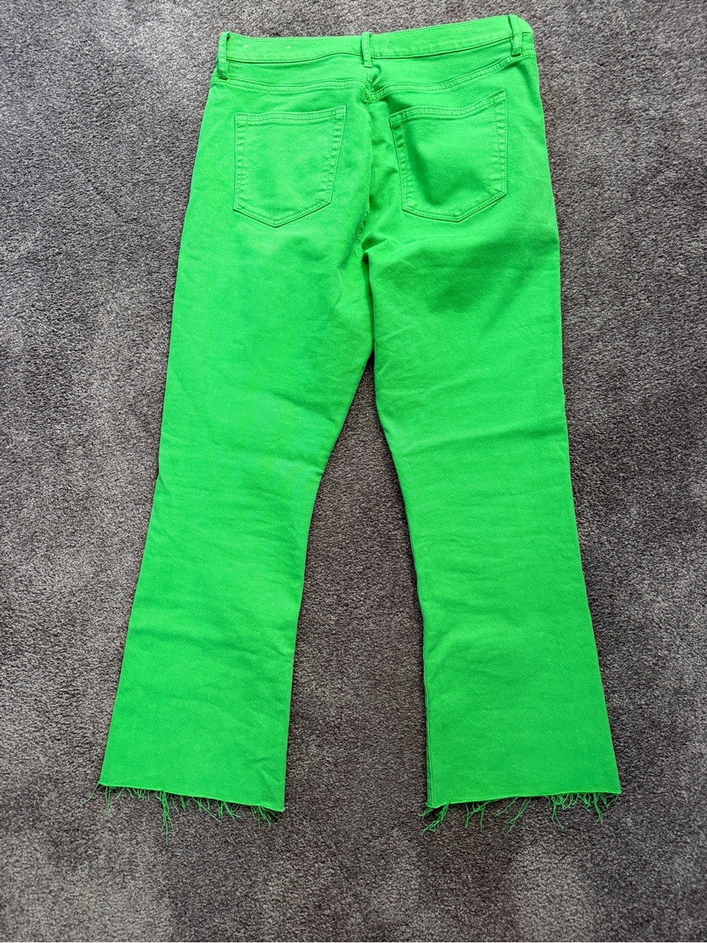 Bright Green Loft Kick Crop Jeans - Picture 8 of 8